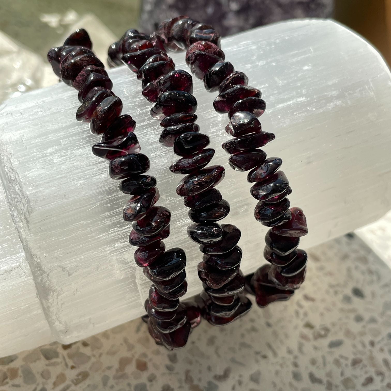 Garnet Chip Bracelet Garnet Chip Bracelet